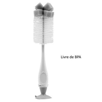 Imagem de Escova para Limpar Mamadeira e Bico com Ventosa Unissex Buba