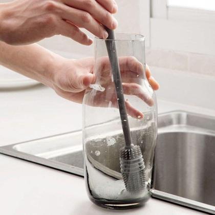 Imagem de Escova para limpeza de silicone basic cinza 31cm lyor