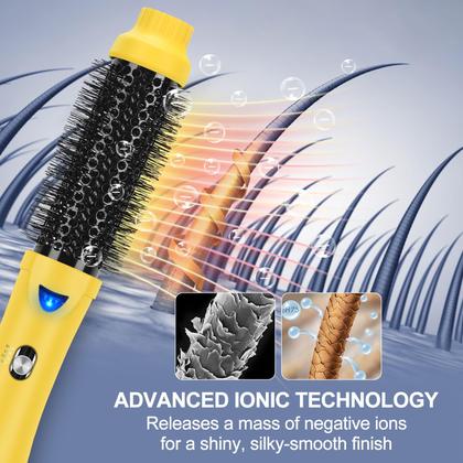 Imagem de Escova para secador de cabelo Aima Beauty 4 em 1 Upgrade Hot Air Yellow