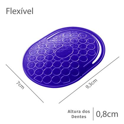 Imagem de Escova Pente Oval Masculina Pente de Bolso Safira Plástico PCT 24 Un