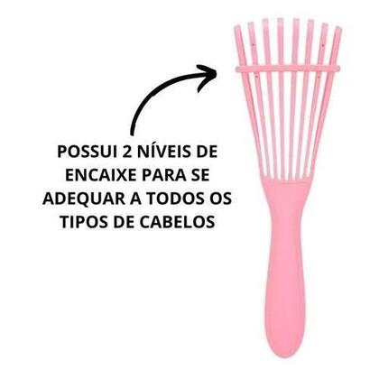 Imagem de  Escova Pente Para Cabelo Cacheado Crespo Enrolado Polvo