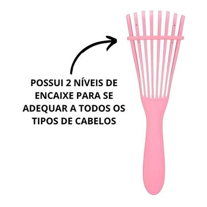 Imagem de Escova Pente Para Cabelo Cacheado Crespo Enrolado Polvo