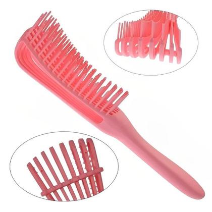 Imagem de Escova Pente Para Cabelo Cacheado Crespo Enrolado Polvo