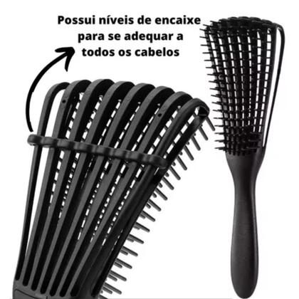 Imagem de Escova Pente Polvo Para Cabelo Cacheado Desembaraça