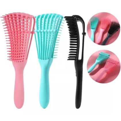 Imagem de Escova Pente Polvo Para Cabelo Cacheado Desembaraça