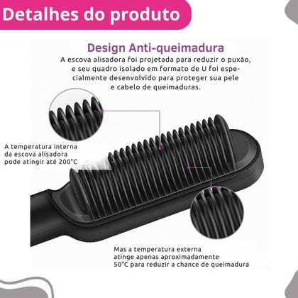 Imagem de Escova Pente Secadora Para Cabelo Modelador