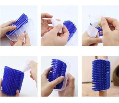 Imagem de Escova Pet Parede Tira Pelos Massageadora Coça Gato Catnip