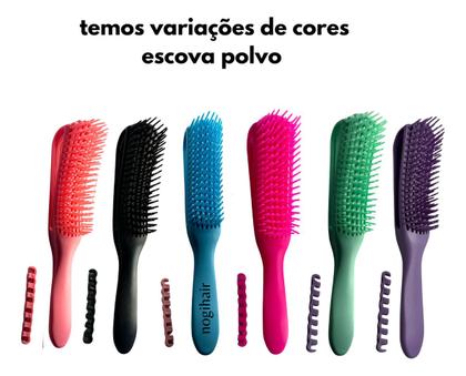 Imagem de Escova Polvo Para Cabelos Cacheados Desembaraçadora Crespos