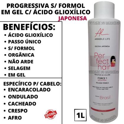 Imagem de Escova Progressiva Alinha Os Fios Ácido Glioxílico Original!