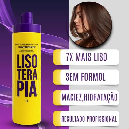 Imagem de Escova Progressiva Lisoterapia Para Terapia Dos Fios Hidralize 1 litro