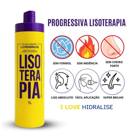 Imagem de Escova Progressiva Lisoterapia Para Terapia Dos Fios Hidralize 1 litro