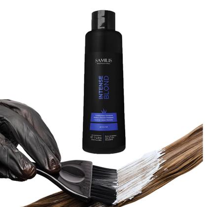 Imagem de Escova progressiva perfect blonde sanliss mascara de alisamento violeta matizadora 1000ml