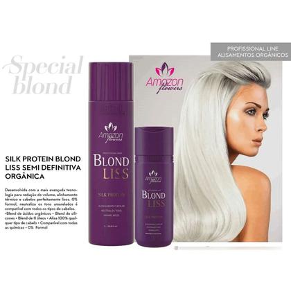 Imagem de Escova progressiva perfect gold terapia loira alisamento amazon flowers 1000ml