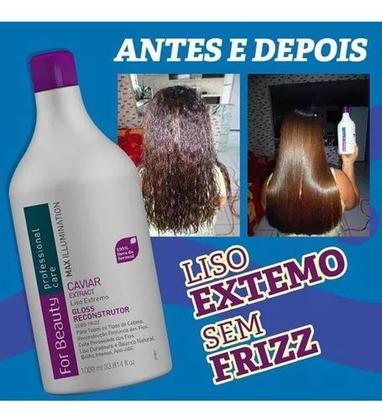 Imagem de Escova Progressiva Reconstrutor Extrato Caviar 1L + Brindes