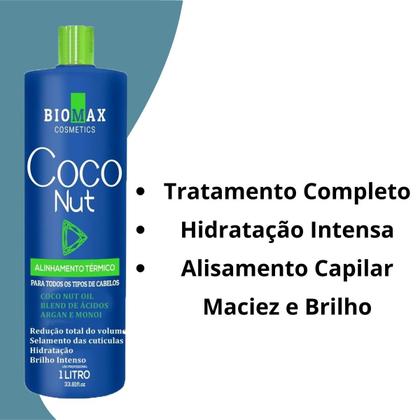 Imagem de Escova Progressiva Sem Formol Redutor De Volume 1 L Coconut