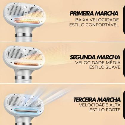 Imagem de Escova Removedor de Pelos Elétrica tosa Massagem pet 110V