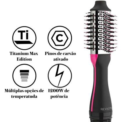 Imagem de Escova Revlon Secadora Modeladora Titanium 1200W Max Edition 220V