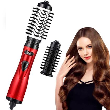 Imagem de Escova Rotativa 2 Em 1 Secadora Alisadora Cabelo Com Fio 110v