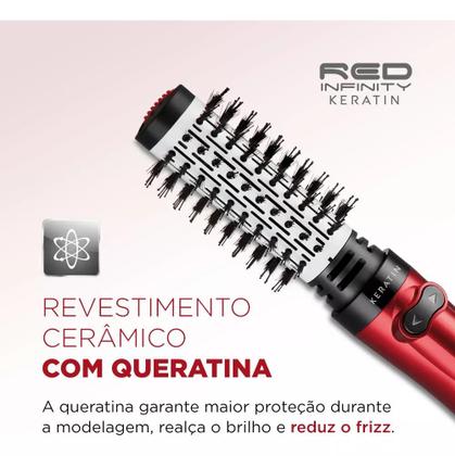 Imagem de Escova Rotativa Infinity Keratin Mondial Red Er-11-kr 110v