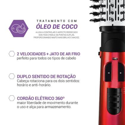 Imagem de Escova Rotativa Spin Brush PEC04V 1100W Philco Seca Modela Alisa 127V