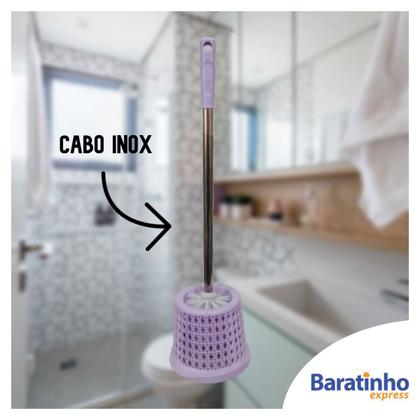 Imagem de Escova Sanitária Cabo Inox C/ Suporte Decorado