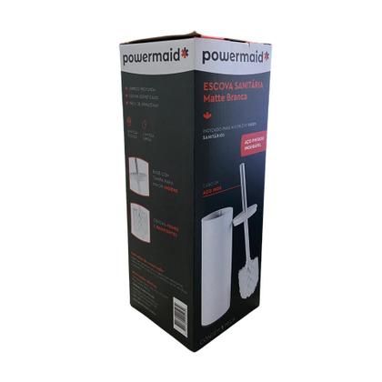 Imagem de Escova Sanitária Com Cabo Aço Inox Banheiro Matte Powermaid