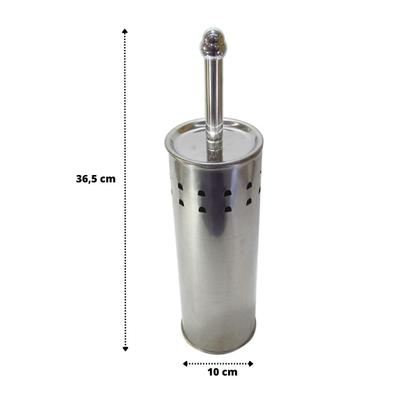 Imagem de Escova sanitária de inox para banheiro 2 peças 36,5x10cm