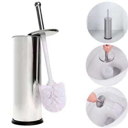 Imagem de Escova Sanitária Inox Higiene Banheiro Descontaminação