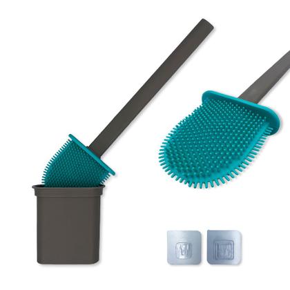 Imagem de Escova Sanitária Silicone De Limpar Vaso Sanitário Suporte