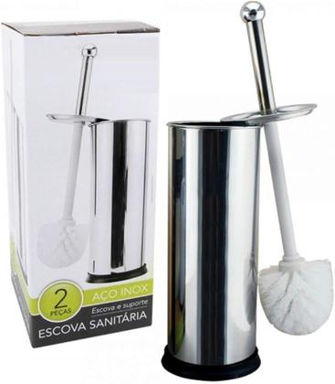 Escova Sanitária Vassoura Vaso Aço Inox Suporte Banheiro Limpeza - Clink Imagem de Escova Sanitária Vassoura Vaso Aço Inox Suporte Banheiro Limpeza