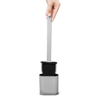 Imagem de Escova Sanitário De Silicone Vaso P/ Banheiro Cinza - Dolce