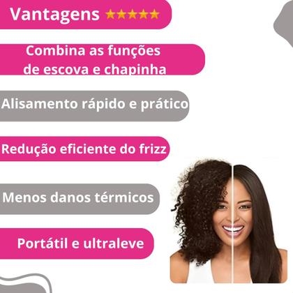 Imagem de Escova Secadora 110V/220V Para Modelar Cabelos Profissionais