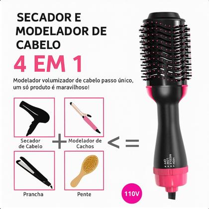 Imagem de Escova Secadora 4 Em 1 Profissional 1200W 110V