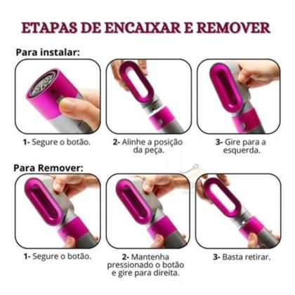 Imagem de escova secadora 5 em 1 multiuso elegância ao seu alcance