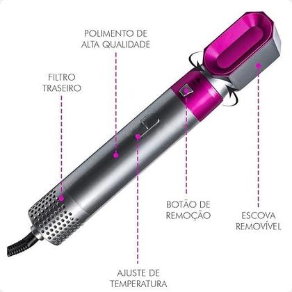 Imagem de Escova Secadora 5 em 1 Multiuso: Seu Novo Segredo de Beleza
