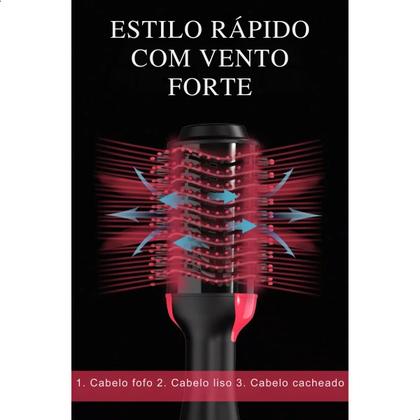 Imagem de Escova Secadora Alisadora Modeladora 1000w Uso Profissional