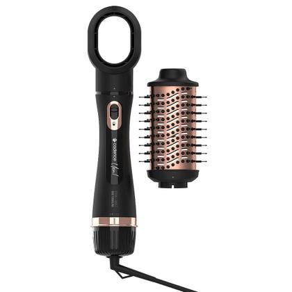 Imagem de Escova Secadora Alisadora Modeladora e Bocal Secador Cadence Preto e Rose ESC800 Bivolt 1200w 110v/220v