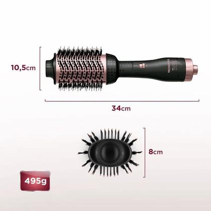 Imagem de Escova Secadora Alisadora Modeladora Super Potente Elétrica Quente 3 em 1 Mondial Original ES14 110V