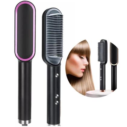 Imagem de Escova Secadora Alisadora Pente De Cabelos Bivolt 110V/220V