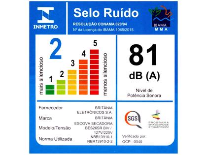 Imagem de Escova Secadora Britânia Bes26sr 4 Em 1 1300w Cor Prata e Rosa 110V/220V
