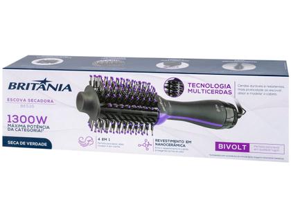 Imagem de Escova Secadora Britânia BES35 1300W 2 Velocidades 3 Níveis de Temperatura Tourmaline Íon
