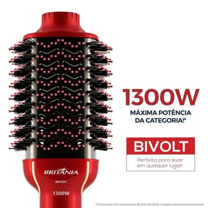 Imagem de Escova Secadora Britânia Soft 4 em 1 1300W Bivolt BES12 Bivolt