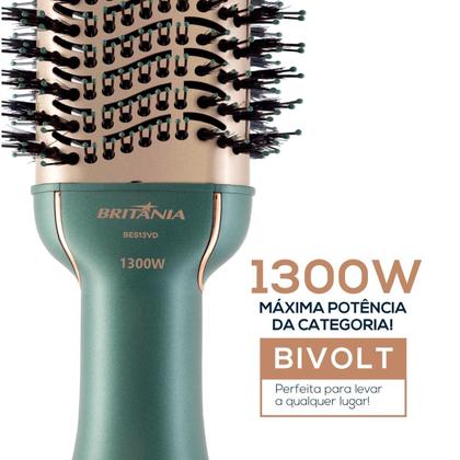 Imagem de Escova Secadora Britânia Soft 4 em 1 1300W Bivolt BES13VD