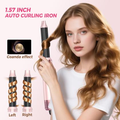 Imagem de Escova Secadora de Cabelo 5 em 1 Atopskins Iônica Rosa