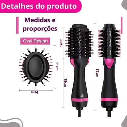 Imagem de Escova Secadora de Cabelos 1200W Para Todos os Tipos de Textura 110V