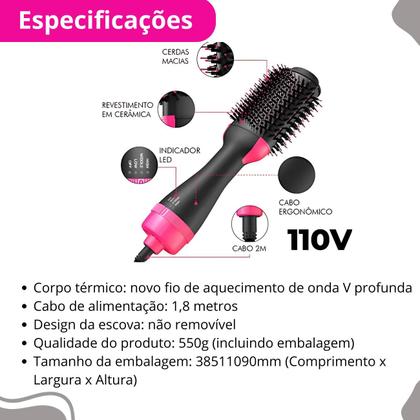 Imagem de Escova Secadora de Cabelos 4 Em 1 1200W