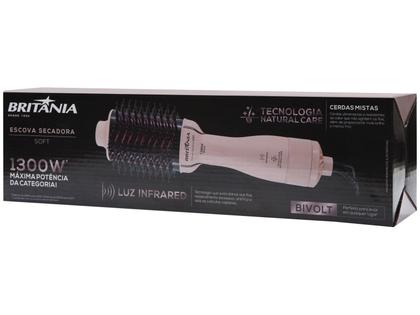 Imagem de Escova Secadora de Cabelos com Luz Infrared Britânia Soft 4 em 1 1300W BEC07R Bivolt