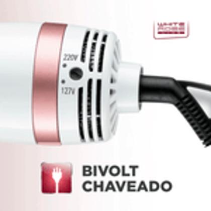 Imagem de Escova Secadora Mondial White Rose Line ES-50 1200w Bivolt -Funciona 110V e 220V Original Garantia