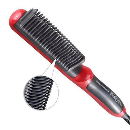 Imagem de Escova Secadora Multifunção Seca Alisa Modela Bivolt Pente Quente Alisador Efeito Liso Rápido - Straightener