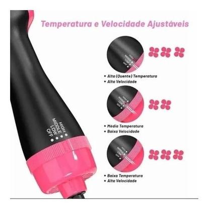 Imagem de Escova Secadora Profissional com Função de Alisamento, 1000w